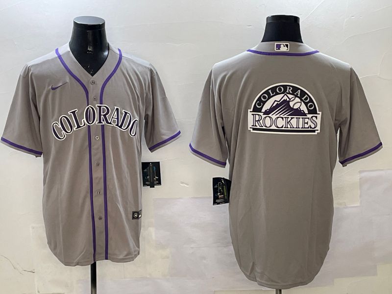 Men Colorado Rockies Blank Grey Game 2025 Nike MLB Jersey style 3->colorado rockies->MLB Jersey
